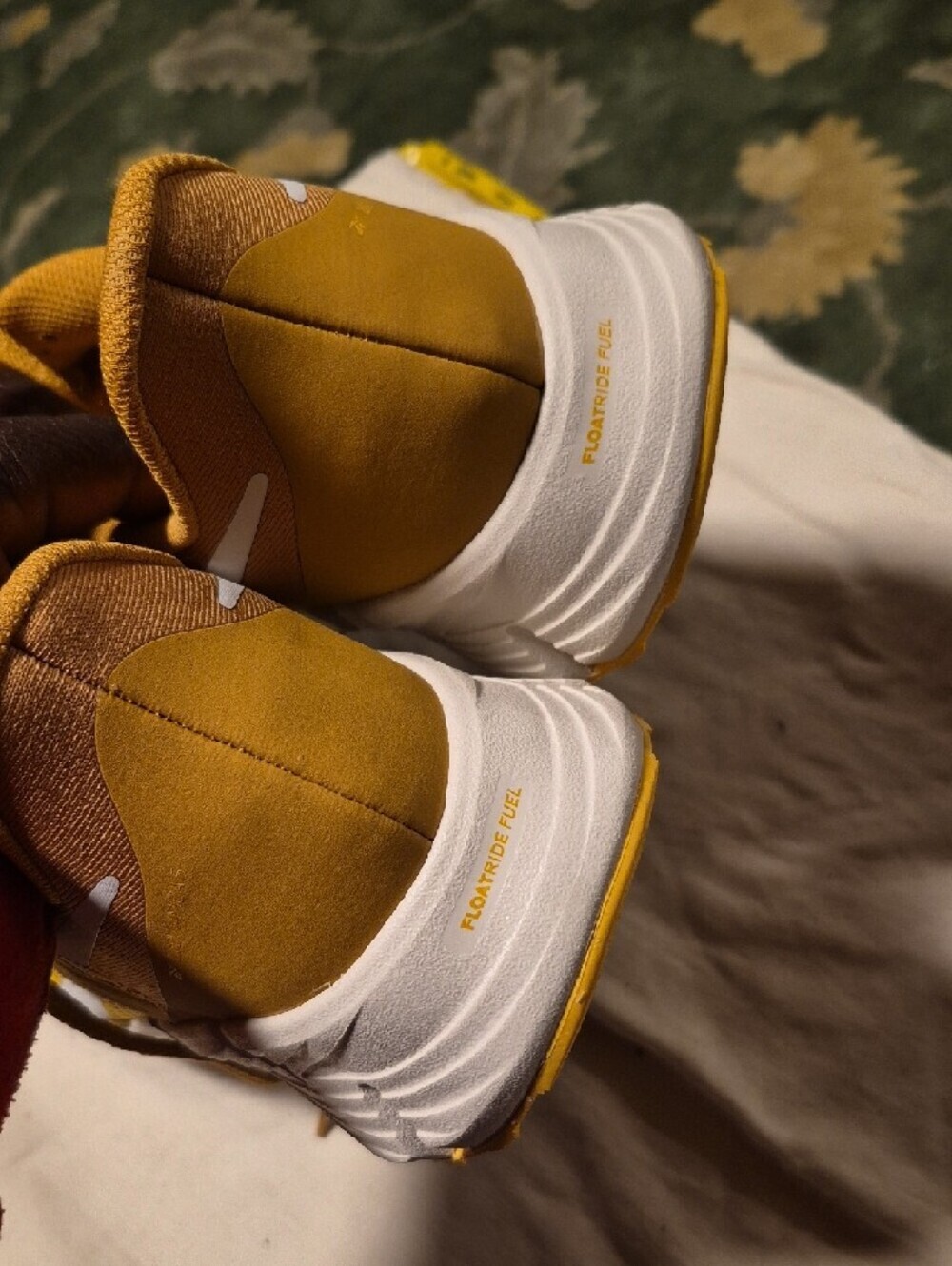 Reebok Mustard Yellow and White Athletic Sneakers - Picture 3 of 6